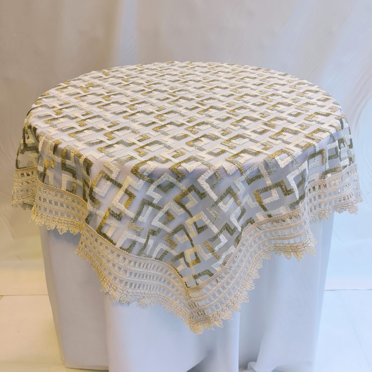 روپشتی رومیزی گیپور ابریشم ورساچه