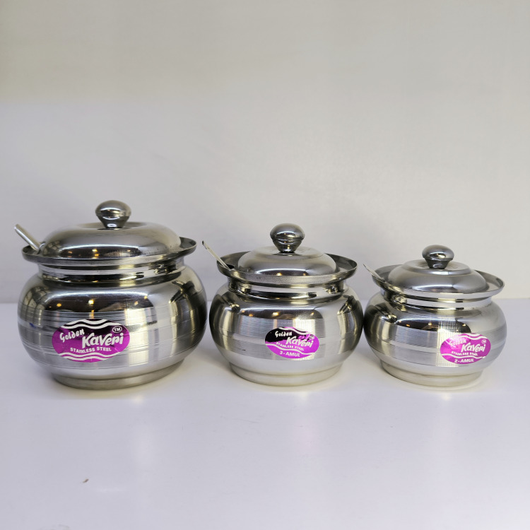 جاادویه خمره ای 3عددی استیل هندی